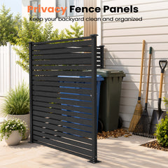 Outdoor HDPE Privacy Screen Fence Enclosure with Aluminum Posts