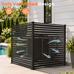 Outdoor HDPE Privacy Screen Fence Enclosure with Aluminum Posts