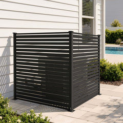 Outdoor HDPE Privacy Screen Fence Enclosure with Aluminum Posts