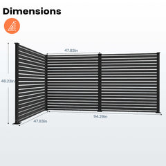 Outdoor HDPE Privacy Screen Fence Enclosure with Aluminum Posts