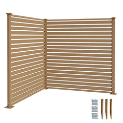 Outdoor HDPE Privacy Screen Fence Enclosure with Aluminum Posts