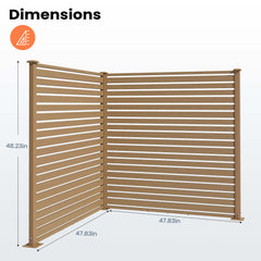 Outdoor HDPE Privacy Screen Fence Enclosure with Aluminum Posts