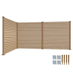 Outdoor HDPE Privacy Screen Fence Enclosure with Aluminum Posts