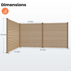 Outdoor HDPE Privacy Screen Fence Enclosure with Aluminum Posts