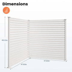 Outdoor HDPE Privacy Screen Fence Enclosure with Aluminum Posts