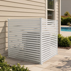 Outdoor HDPE Privacy Screen Fence Enclosure with Aluminum Posts