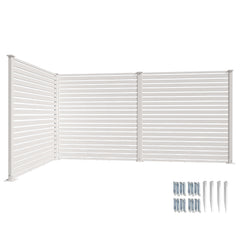 Outdoor HDPE Privacy Screen Fence Enclosure with Aluminum Posts