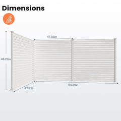 Outdoor HDPE Privacy Screen Fence Enclosure with Aluminum Posts