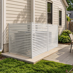 Outdoor HDPE Privacy Screen Fence Enclosure with Aluminum Posts