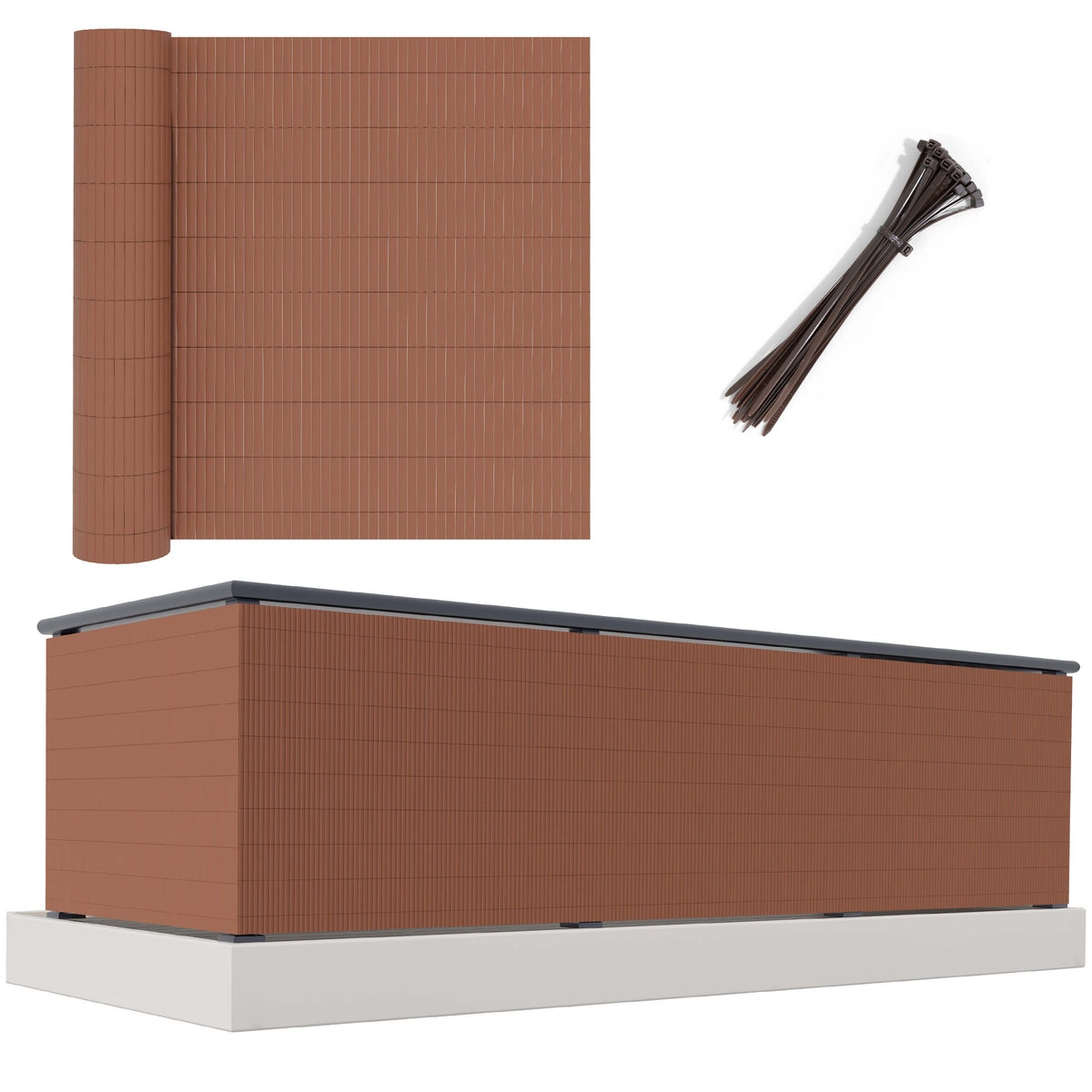 Outdoor PVC Privacy Screen Fence Roll