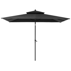 10 x 7 ft. Rectangular Outdoor Aluminum Market Umbrella with Double Top and Tilt