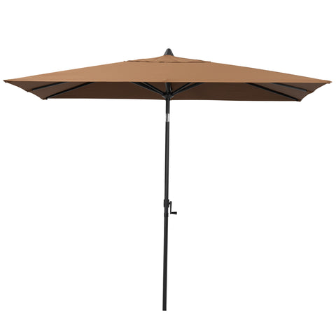 Pellebant Outdoor 9x5 ft Rectangular Market Umbrella Double Top Aluminum Tilt