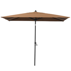 9 x 5 ft. Rectangular Outdoor Aluminum Market Umbrella with Tilt
