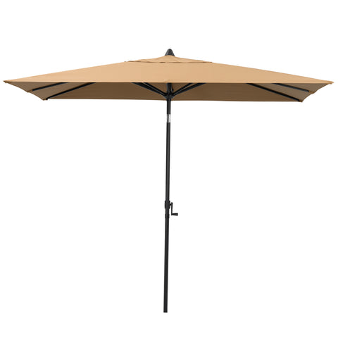 Pellebant Outdoor 9x5 ft Rectangular Market Umbrella Double Top Aluminum Tilt