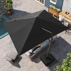 13 x 10 ft. Aluminum Cantilever Patio Umbrella with Crank and Base Options