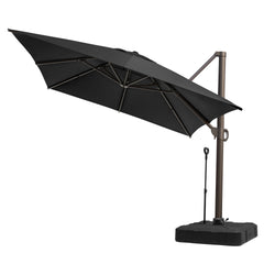 13 x 10 ft. Aluminum Cantilever Patio Umbrella with Crank and Base Options