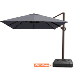 13 x 10 ft. Aluminum Cantilever Patio Umbrella with Crank and Base Options