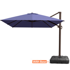 13 x 10 ft. Aluminum Cantilever Patio Umbrella with Crank and Base Options
