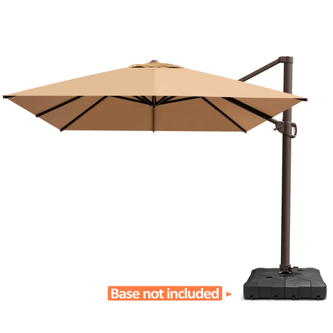 Pellebant 13x10 ft Aluminum Slide-Tilt Cantilever Patio Umbrella