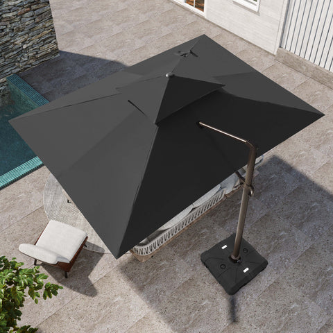 13 x 10 ft. Aluminum Double Top Cantilever Patio Umbrella with Base Options