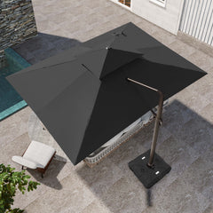 13 x 10 ft. Aluminum Double Top Cantilever Patio Umbrella with Base Options