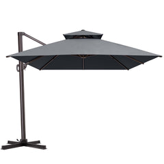 13 x 10 ft. Aluminum Double Top Cantilever Patio Umbrella with Base Options