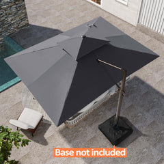 13 x 10 ft. Aluminum Double Top Cantilever Patio Umbrella with Base Options