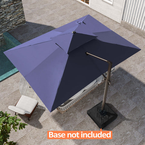 13 x 10 ft. Aluminum Double Top Cantilever Patio Umbrella with Base Options