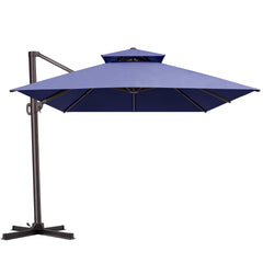 13 x 10 ft. Aluminum Double Top Cantilever Patio Umbrella with Base Options