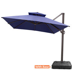 13 x 10 ft. Aluminum Double Top Cantilever Patio Umbrella with Base Options