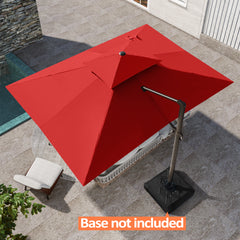 13 x 10 ft. Aluminum Double Top Cantilever Patio Umbrella with Base Options