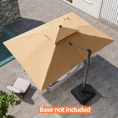 13 x 10 ft. Aluminum Double Top Cantilever Patio Umbrella with Base Options