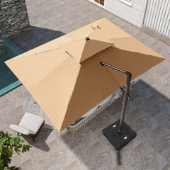 13 x 10 ft. Aluminum Double Top Cantilever Patio Umbrella with Base Options