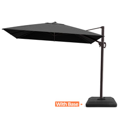 11 x 9 ft. Aluminum Cantilever Patio Umbrella with Crank and Base Options