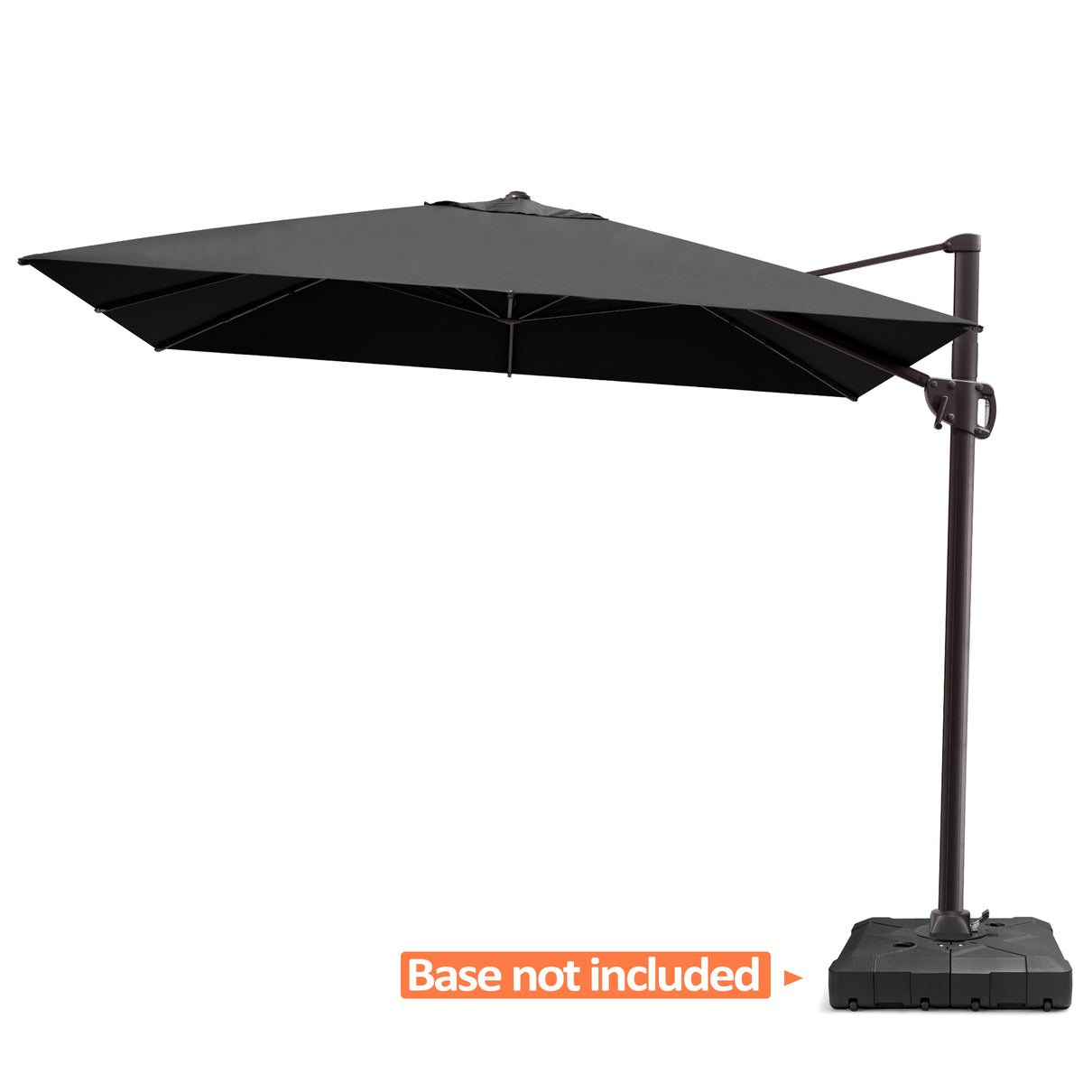 Pellebant 11x9 ft Aluminum Crank Cantilever Patio Umbrella