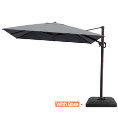 11 x 9 ft. Aluminum Cantilever Patio Umbrella with Crank and Base Options
