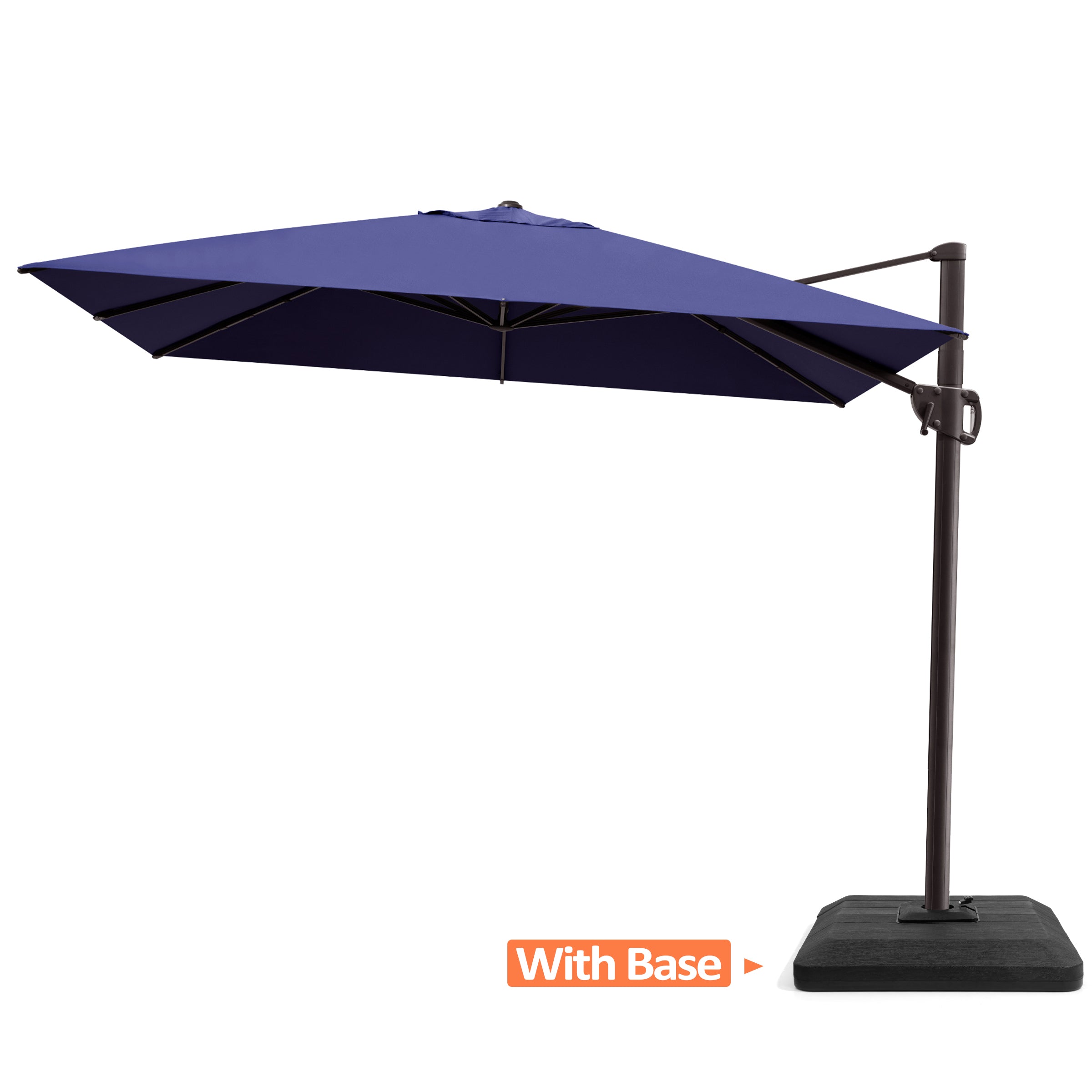 Pellebant Outdoor Patio 9X11Feet Aluminum Cantilever Umbrella with Umbrella Base