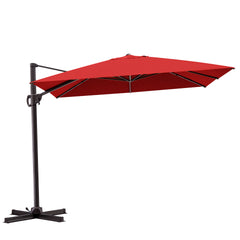11 x 9 ft. Aluminum Cantilever Patio Umbrella with Crank and Base Options