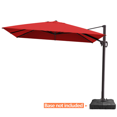 Pellebant 11x9 ft Aluminum Crank Cantilever Patio Umbrella