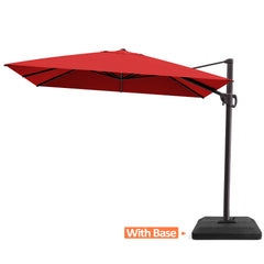 11 x 9 ft. Aluminum Cantilever Patio Umbrella with Crank and Base Options