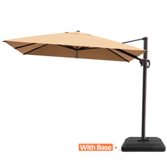 11 x 9 ft. Aluminum Cantilever Patio Umbrella with Crank and Base Options