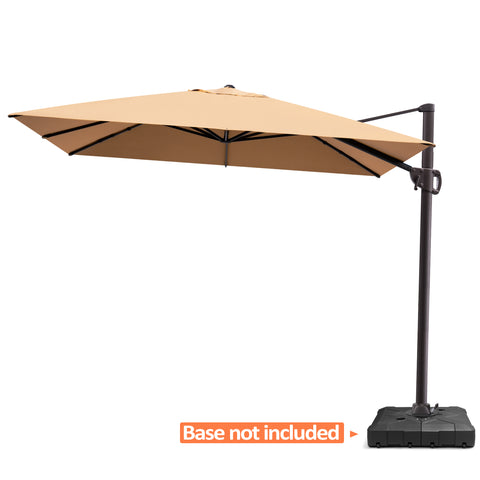 Pellebant 11x9 ft Aluminum Crank Cantilever Patio Umbrella