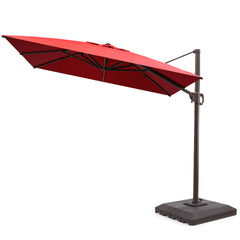 11 x 9 ft. Aluminum Cantilever Patio Umbrella with Crank and Base Options