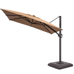 11 x 9 ft. Aluminum Cantilever Patio Umbrella with Crank and Base Options