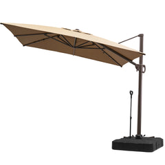 11 x 9 ft. Aluminum Cantilever Patio Umbrella with Crank and Base Options