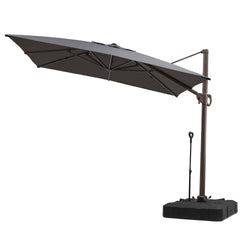 11 x 9 ft. Aluminum Cantilever Patio Umbrella with Crank and Base Options