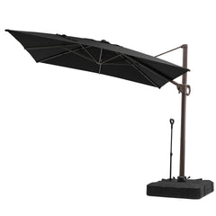 11 x 9 ft. Aluminum Cantilever Patio Umbrella with Crank and Base Options