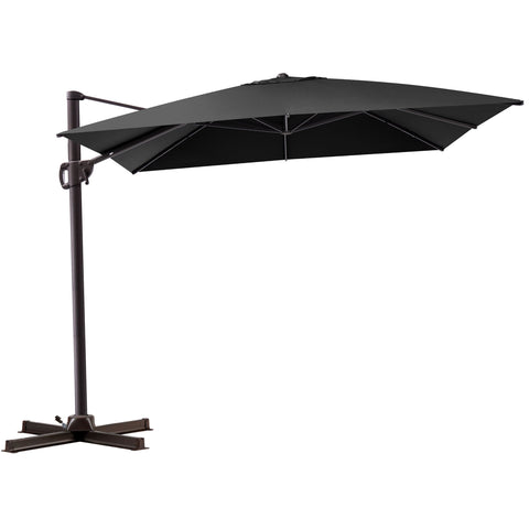 Pellebant 11x9 ft Aluminum Crank Cantilever Patio Umbrella