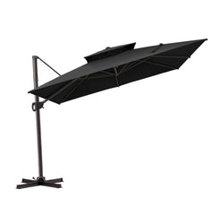 11 x 11 ft. Aluminum Double Top Cantilever Patio Umbrella with Base Options