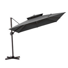 11 x 11 ft. Aluminum Double Top Cantilever Patio Umbrella with Base Options